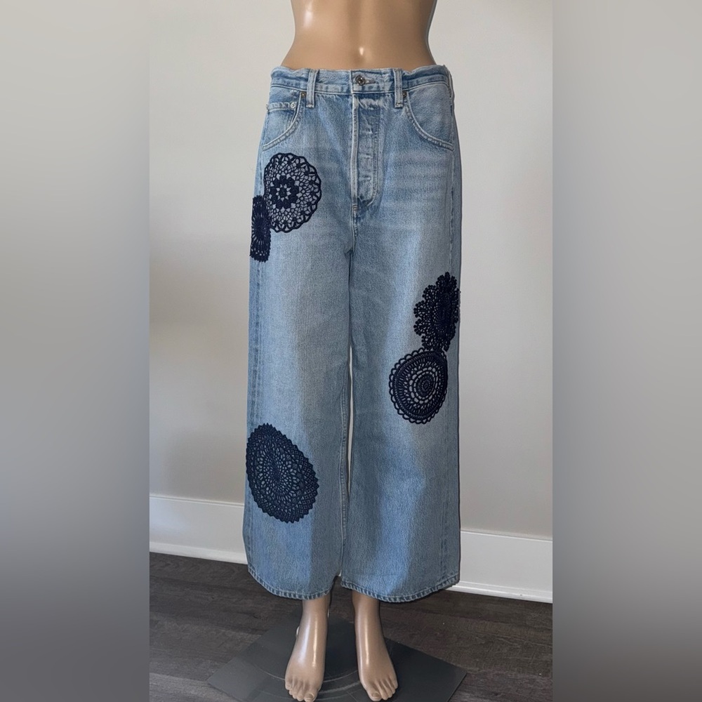 Citizens of Humanity Women's Gaucho Jeans with crochet Accents